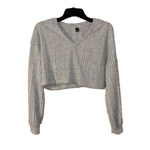 Cropped Grey Sweater